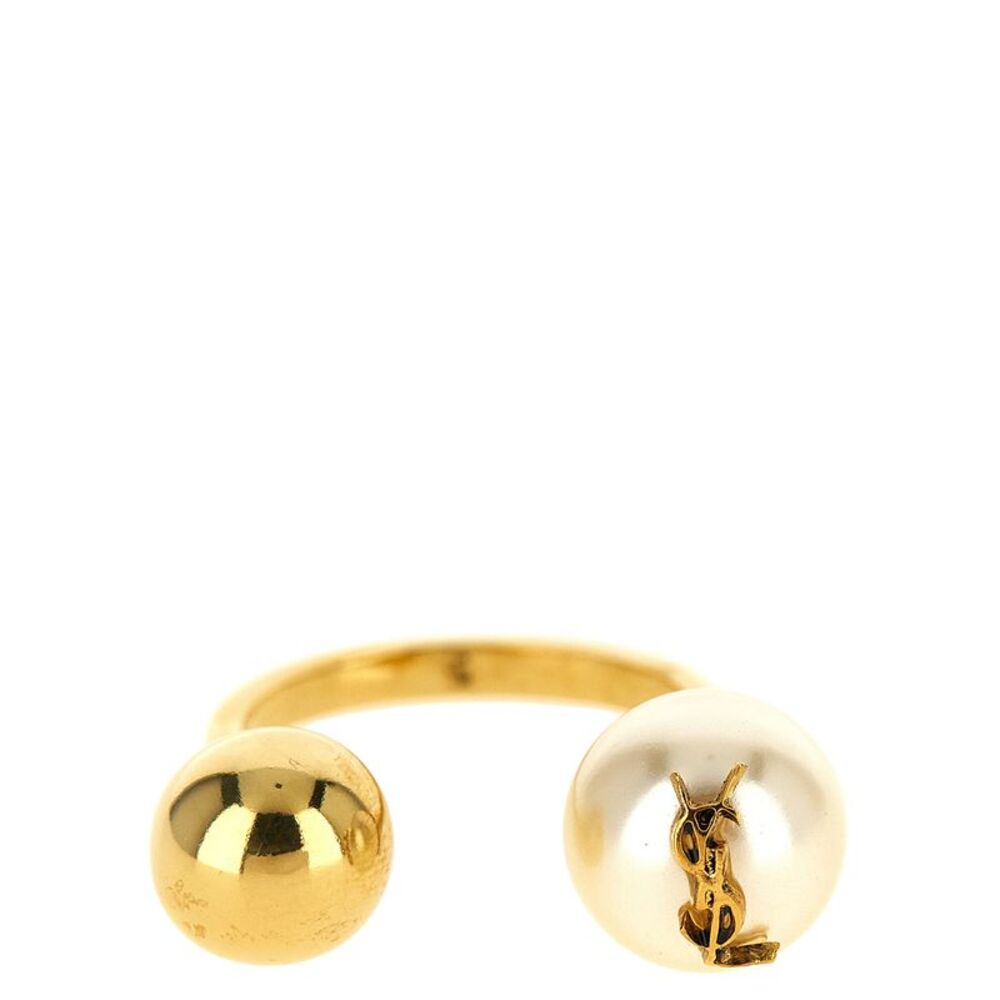 Saint Laurent White Brass Women's Ring